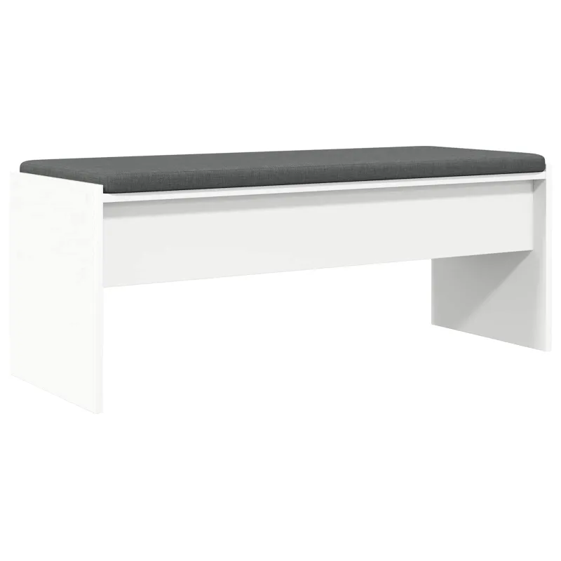 Koridoriaus suolas su pagalve Balta 103 x 38 x 40 cm