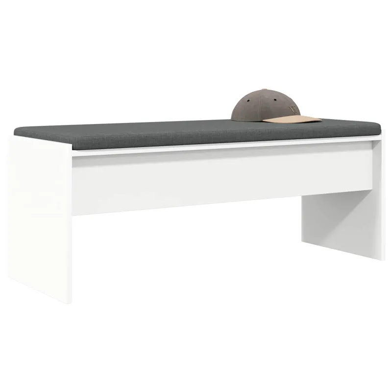 Koridoriaus suolas su pagalve Balta 103 x 38 x 40 cm