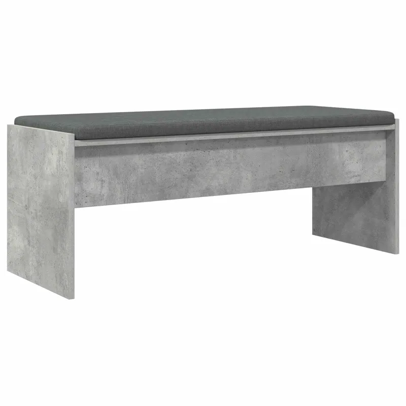 Koridoriaus suolas su pagalve Betono pilka 103 x 38 x 40 cm