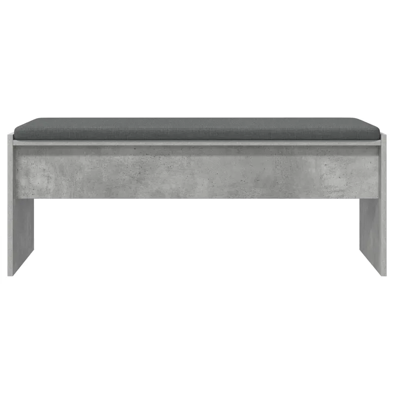 Koridoriaus suolas su pagalve Betono pilka 103 x 38 x 40 cm