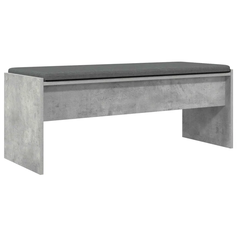 Koridoriaus suolas su pagalve Betono pilka 103 x 38 x 40 cm