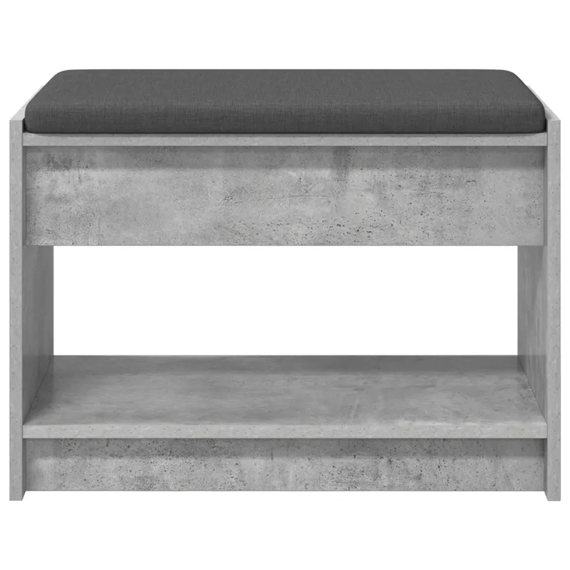 Koridoriaus suolas su pagalve Betono Pilka 63 x 38 x 45 cm