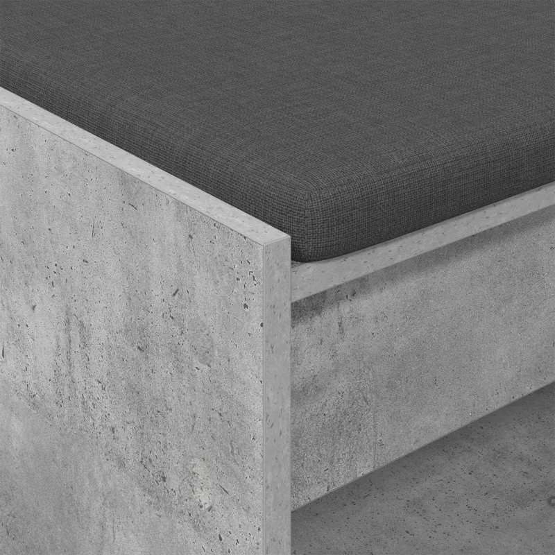Koridoriaus suolas su pagalve Betono Pilka 63 x 38 x 45 cm