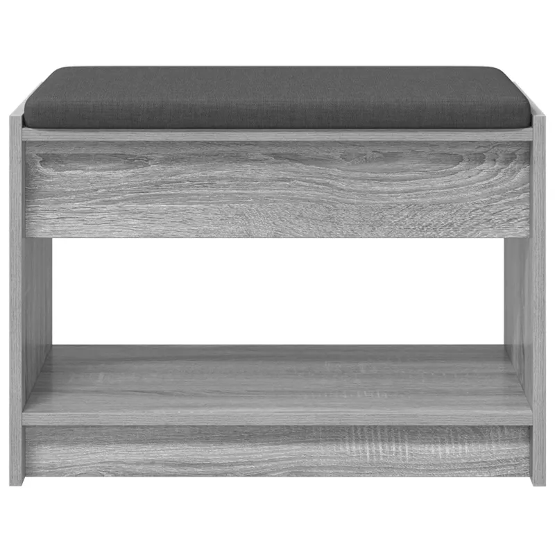Koridoriaus suolas su pagalve Pilka Sonoma 63 x 38 x 45 cm