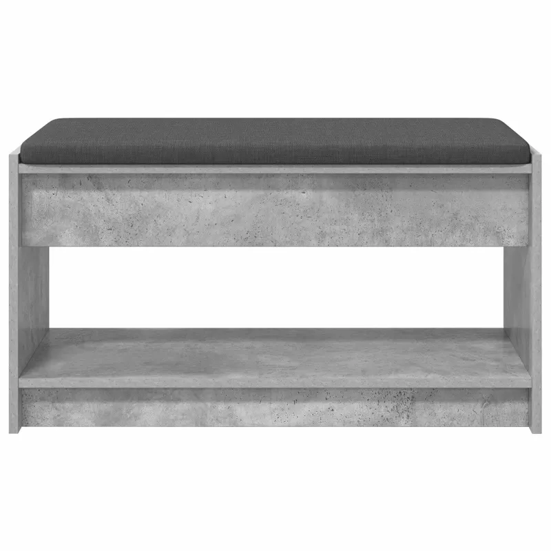 Koridoriaus suolas su pagalve Betono Pilka 83 x 38 x 45 cm