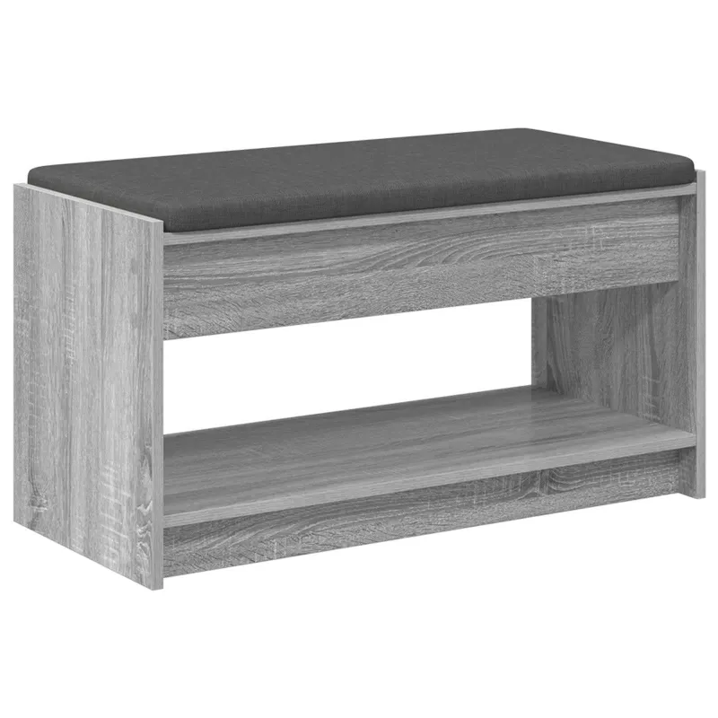 Koridoriaus suolas su pagalve Pilka Sonoma 83 x 38 x 45 cm