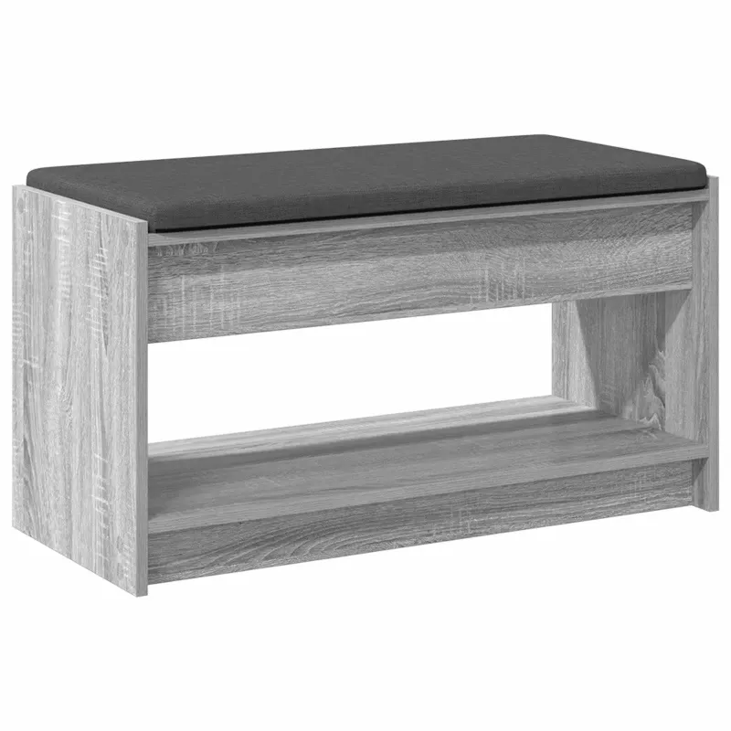 Koridoriaus suolas su pagalve Pilka Sonoma 83 x 38 x 45 cm