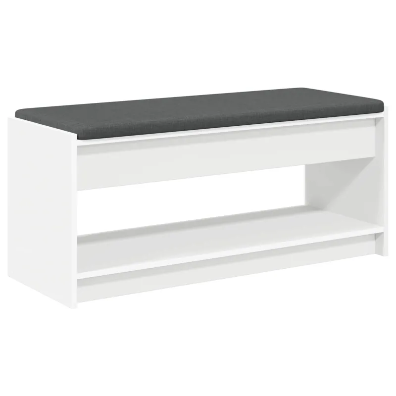 Koridoriaus suolas su pagalve Baltas 103 x 38 x 45 cm