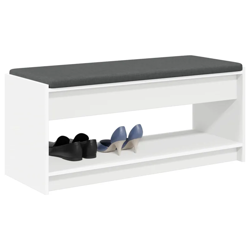 Koridoriaus suolas su pagalve Baltas 103 x 38 x 45 cm