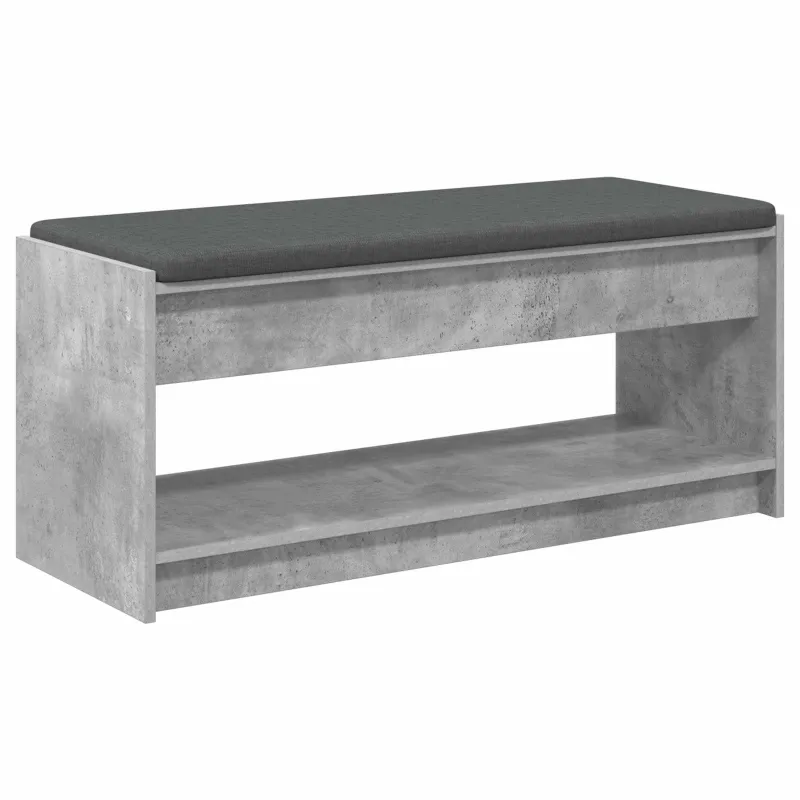 Koridoriaus suolas su pagalve Betono Pilka 103 x 38 x 45 cm