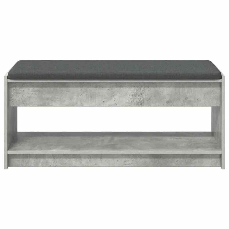 Koridoriaus suolas su pagalve Betono Pilka 103 x 38 x 45 cm