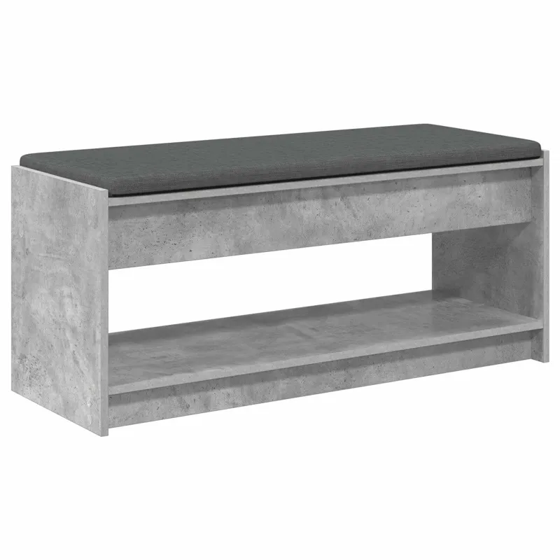 Koridoriaus suolas su pagalve Betono Pilka 103 x 38 x 45 cm