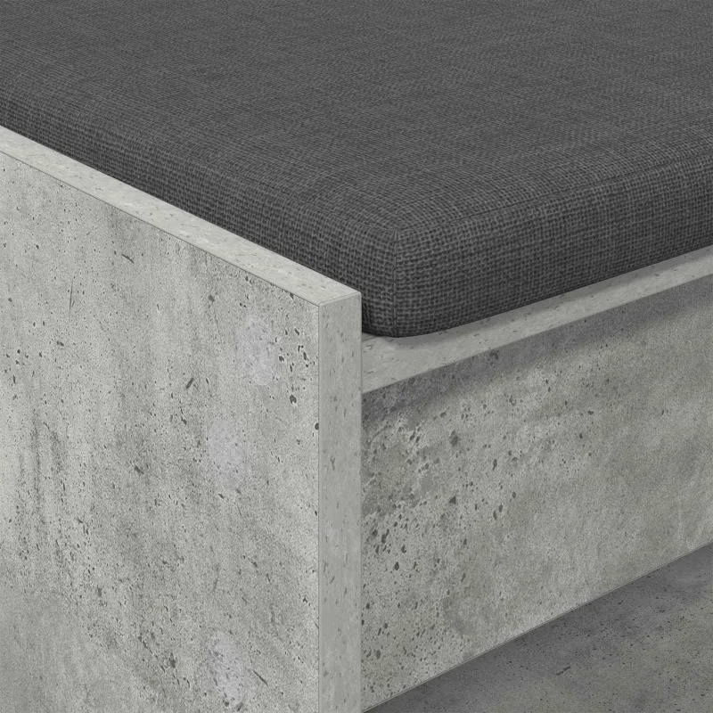 Koridoriaus suolas su pagalve Betono Pilka 103 x 38 x 45 cm