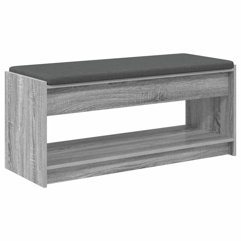 Koridoriaus suolas su pagalve Pilka Sonoma 103 x 38 x 45 cm