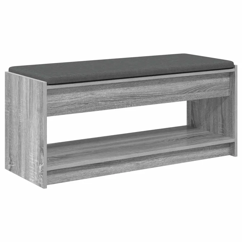 Koridoriaus suolas su pagalve Pilka Sonoma 103 x 38 x 45 cm