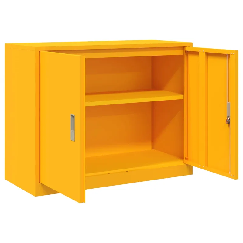 Oppbevaringsskap Garučių geltona 90 x 40 x 70 cm Plienas