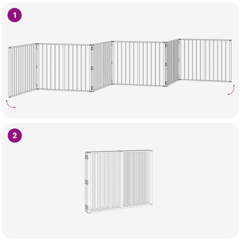 Šunų vartai 6 pcs Juodas 100 x 80 cm Cinkuota plienas