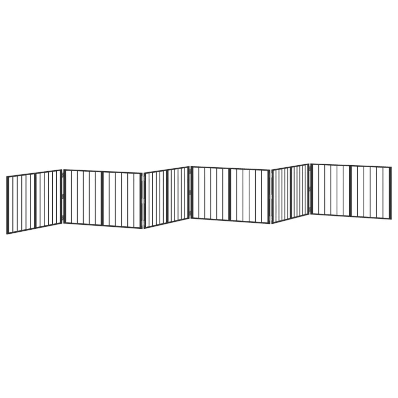 Šunų vartai 6 pcs Juodas 100 x 60 cm Cinkuota plienas