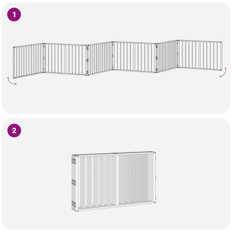 Šunų vartai 6 pcs Juodas 100 x 60 cm Cinkuota plienas