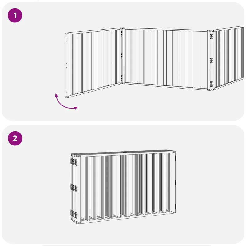 Šunų vartai 8 pcs Juodas 100 x 60 cm Cinkuota plienas