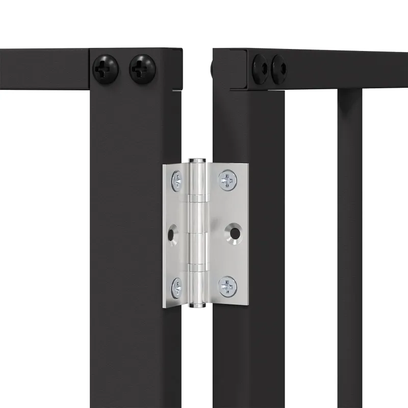 Šunų vartai 10 pcs Juodas 100 x 60 cm Cinkuota plienas