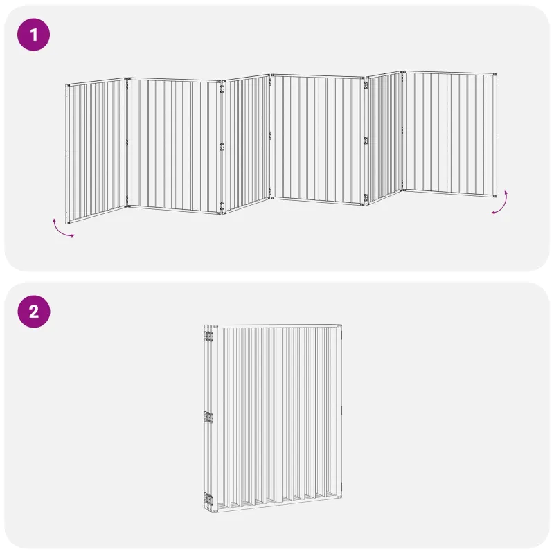 Šunų vartai 6 pcs Juodas 80 x 100 cm Cinkuota plienas