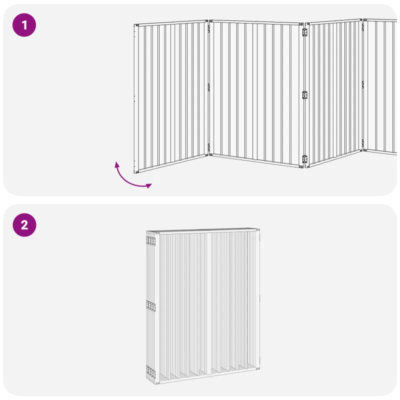 Šunų vartai 8 pcs Juodas 80 x 100 cm Cinkuota plienas