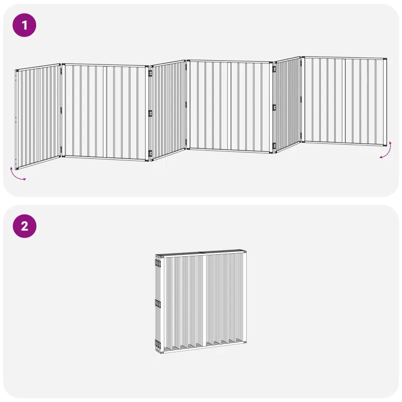Šunų vartai 6 pcs Juodas 80 x 80 cm Cinkuota plienas
