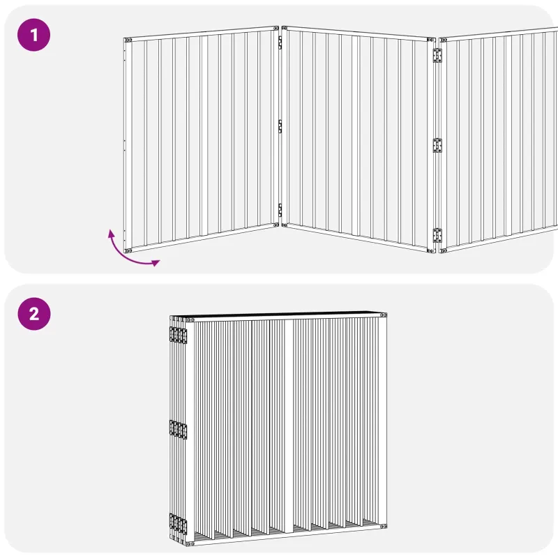Šunų vartai 8 pcs Juodas 80 x 80 cm Cinkuota plienas