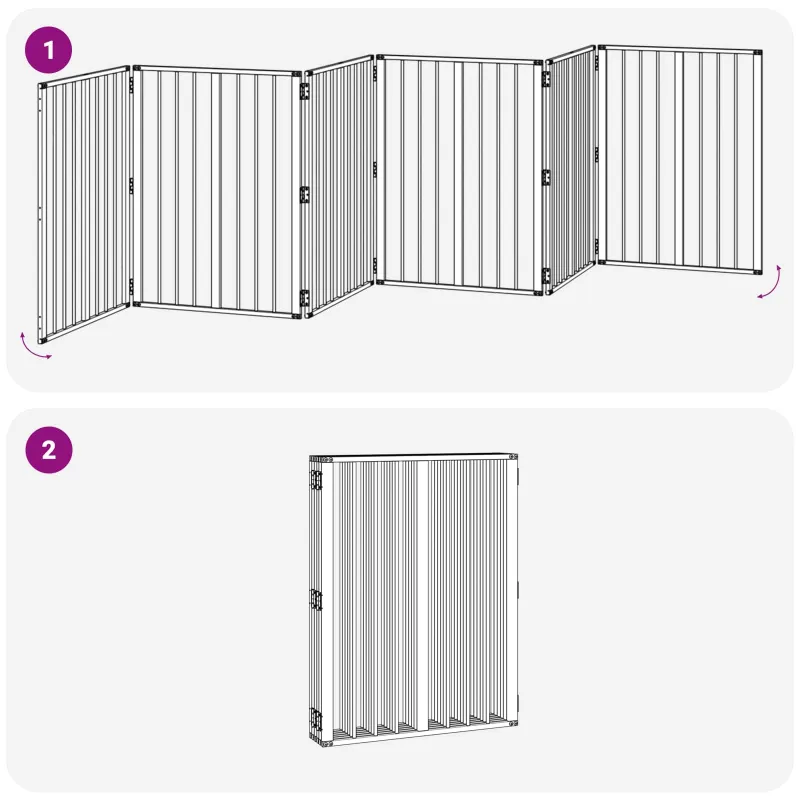 Šunų vartai 6 pcs Juodas 60 x 80 cm Cinkuota plienas