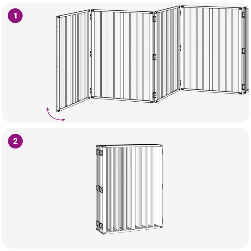 Šunų vartai 10 pcs Juodas 60 x 80 cm Cinkuota plienas