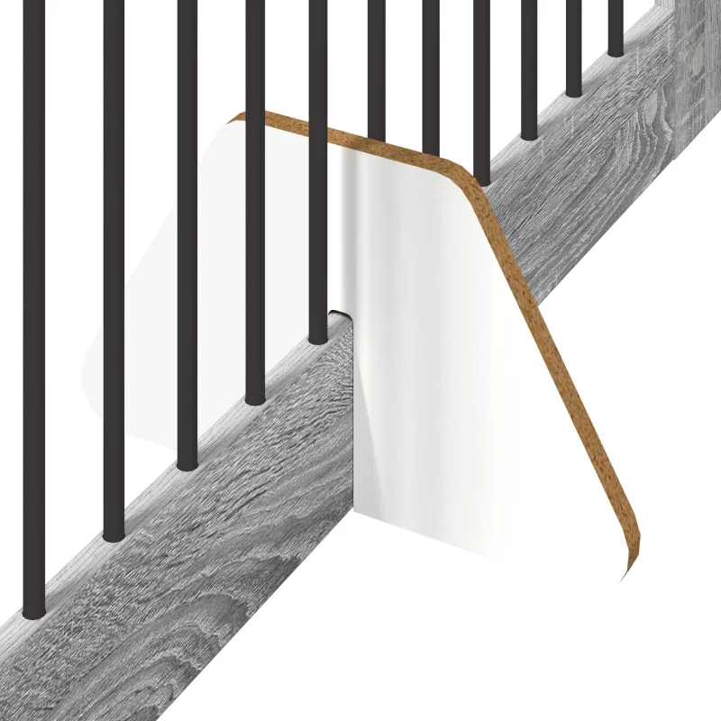 Šunų vartai su stovais 4 pcs Pilka sonoma ąžuolo 100 x 100 cm