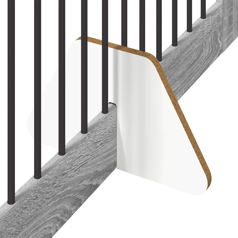 Šunų vartai su stovais 2 pcs Pilka sonoma ąžuolo 100 x 80 cm