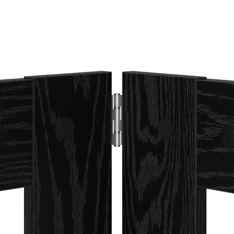Šunų vartai su stovais 2 pcs Juodojo ąžuolo 60 x 80 cm