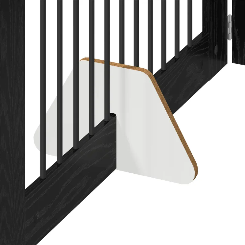 Šunų vartai su stovais 4 pcs Juodojo ąžuolo 100 x 60 cm