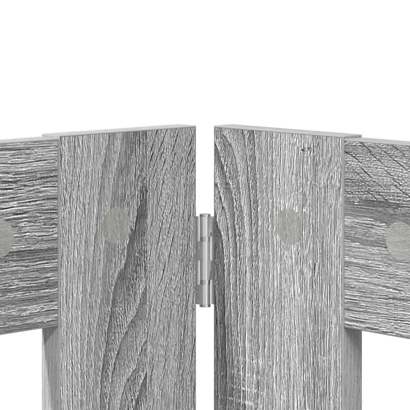 Šunų vartai su stovais 4 pcs Pilka sonoma ąžuolo 100 x 60 cm
