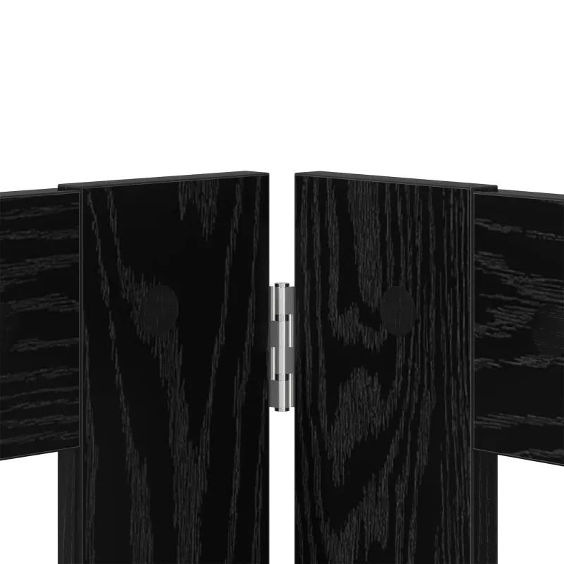Šunų vartai su stovais 4 pcs Juodojo ąžuolo 80 x 60 cm