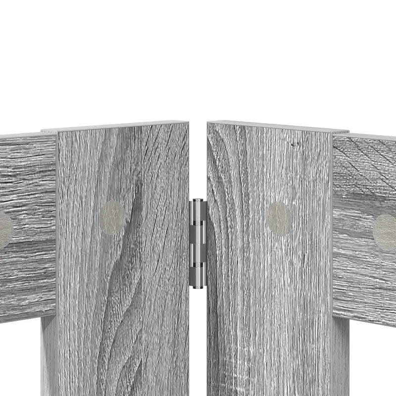 Šunų vartai su stovais 6 pcs Pilka sonoma ąžuolo 80 x 60 cm