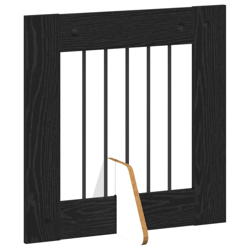 Šunų vartai su stovais 6 pcs Juodojo ąžuolo 60 x 60 cm
