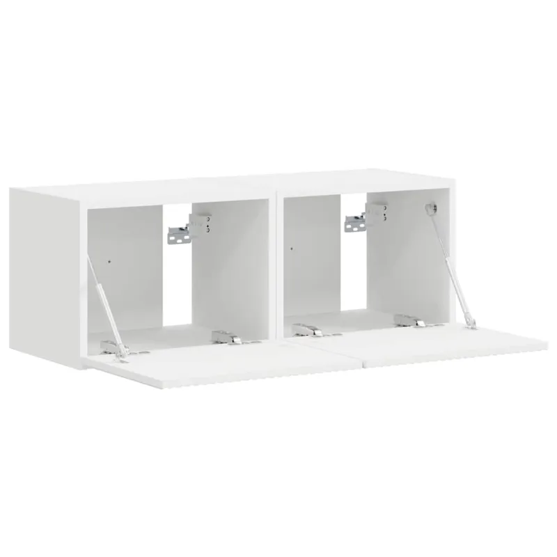 TV sieninė spintelė 2 pcs Balta 39 x 31 x 29,5 cm