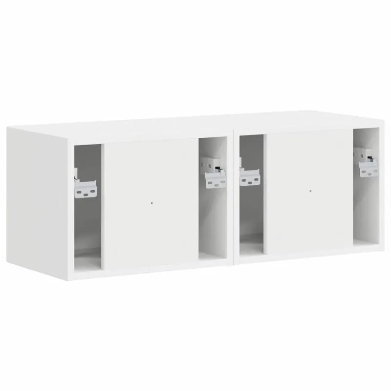 TV sieninė spintelė 2 pcs Balta 39 x 31 x 29,5 cm