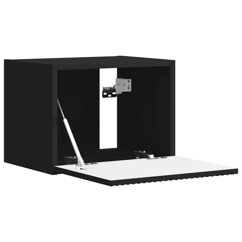 TV sieninė spintelė 2 pcs Juoda 39 x 31 x 29,5 cm