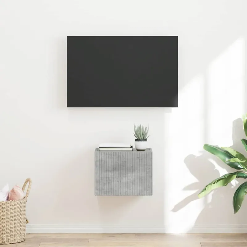 TV sieninė spintelė Betoninė 39 x 31 x 29,5 cm Apdirbta mediena