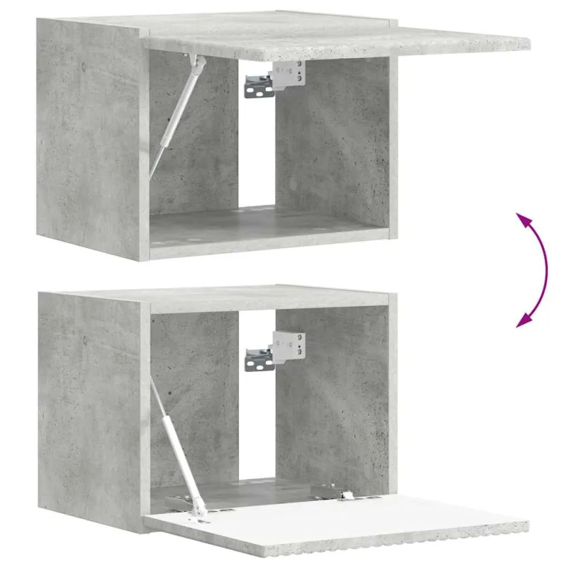 TV sieninė spintelė Betoninė 39 x 31 x 29,5 cm Apdirbta mediena
