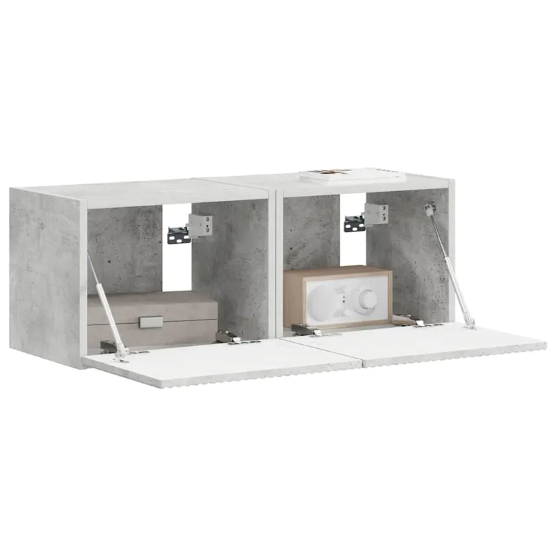 TV sieninė spintelė 2 pcs Betoninė 39 x 31 x 29,5 cm