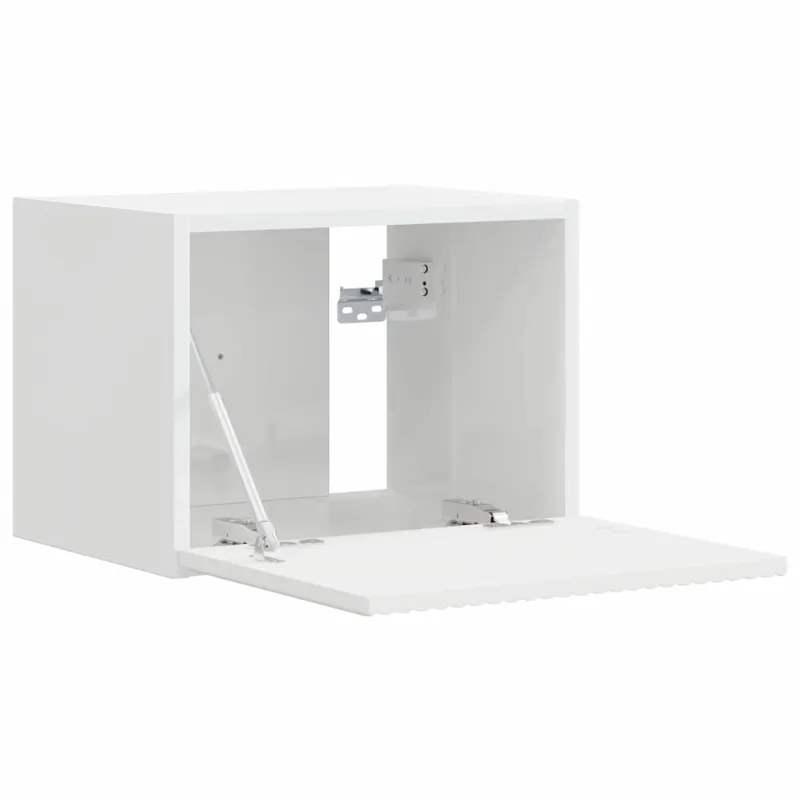 TV sieninė spintelė 2 pcs Blizgus baltas 39 x 31 x 29,5 cm
