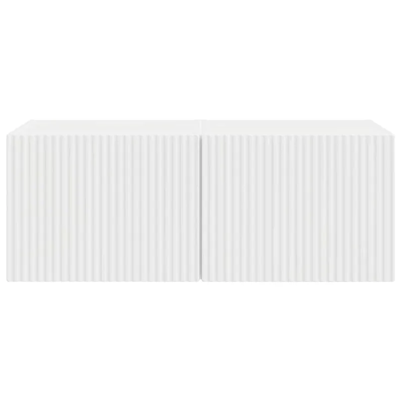 TV sieninė spintelė 2 pcs Blizgus baltas 39 x 31 x 29,5 cm