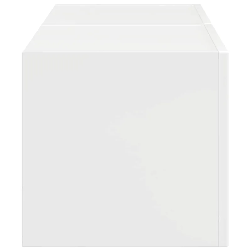 TV sieninė spintelė 2 pcs Blizgus baltas 39 x 31 x 29,5 cm