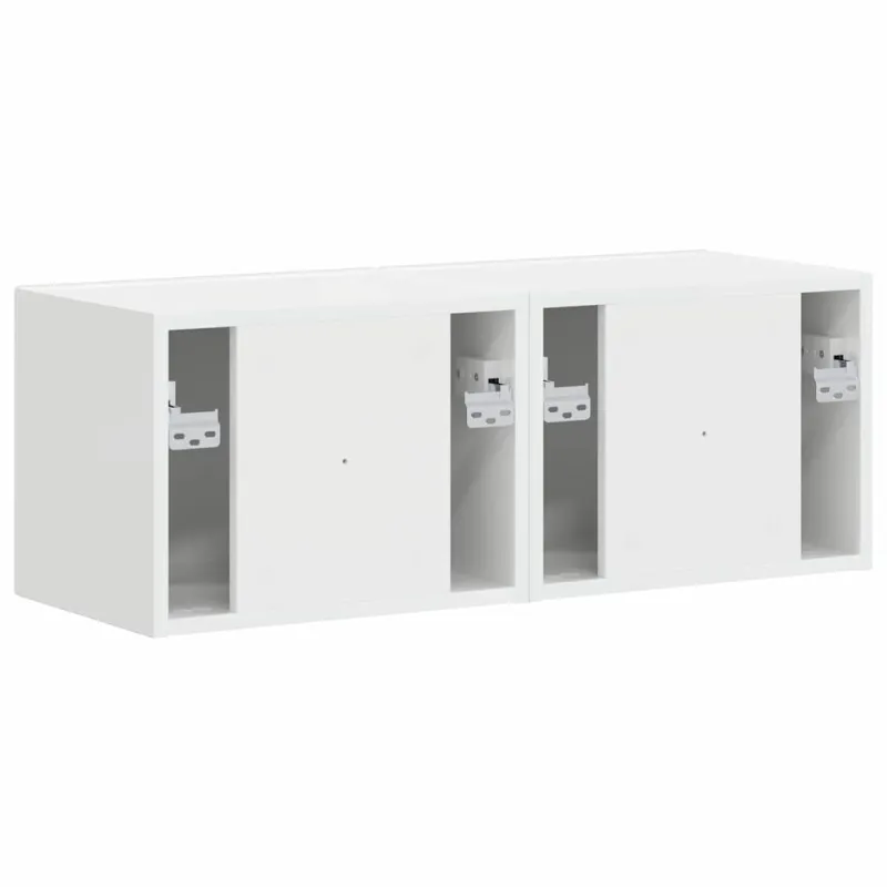 TV sieninė spintelė 2 pcs Blizgus baltas 39 x 31 x 29,5 cm