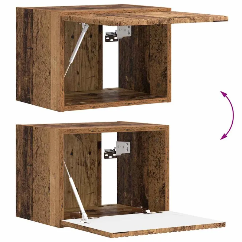 TV sieninė spintelė 2 pcs Rūkyta ąžuolas 39 x 31 x 29,5 cm